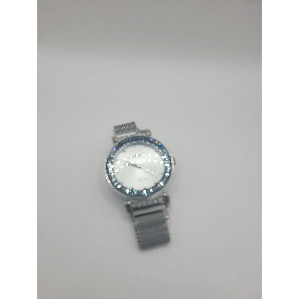 Giorgie Vintage Womens Silver Mesh Strap Bracelet Quartz Watch Minimalist Dial